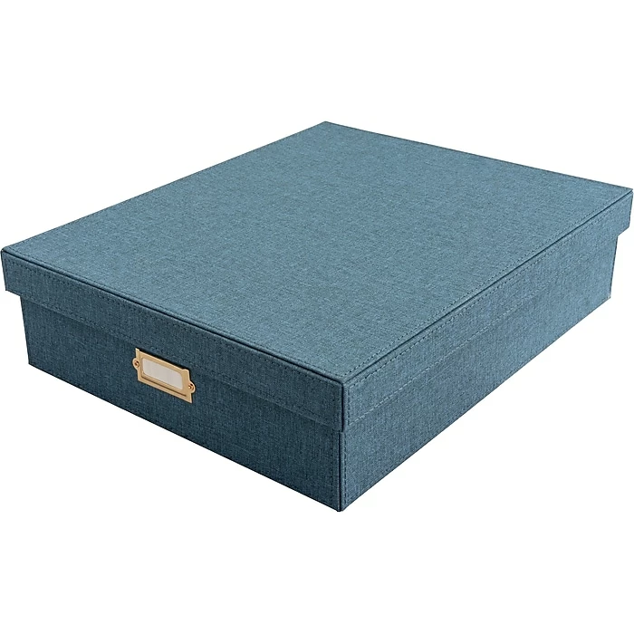 Martha Stewart Document Box, Navy Faux Leather (MS110F) 3 Martha Stewart Document Box, Navy Faux Leather (MS110F)