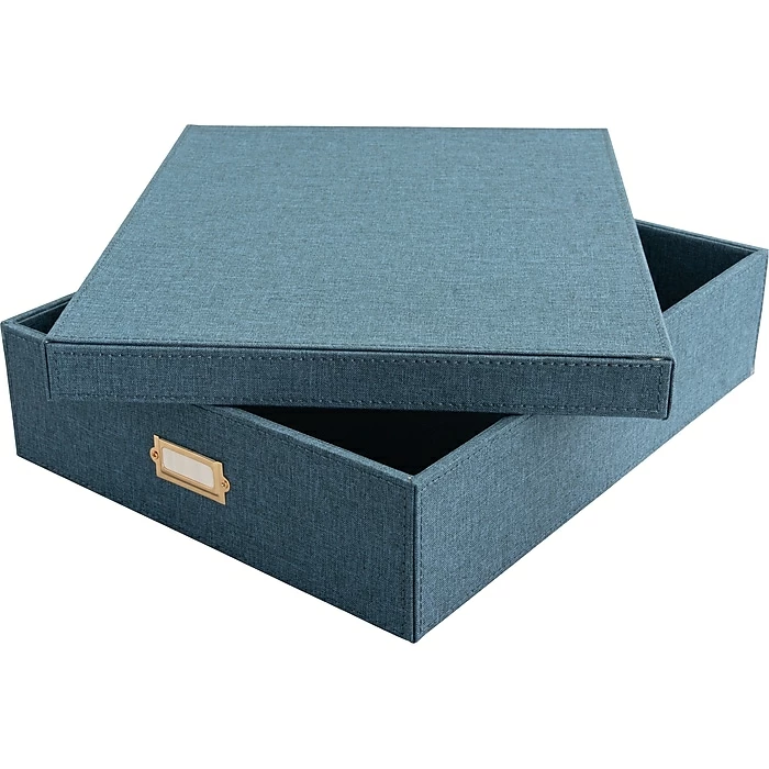Martha Stewart Document Box, Navy Faux Leather (MS110F) 4 Martha Stewart Document Box, Navy Faux Leather (MS110F) - Image 2