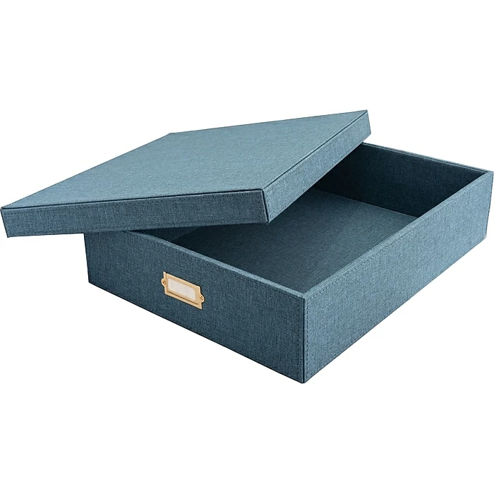 Martha Stewart Document Box, Navy Faux Leather (MS110F) 5 Martha Stewart Document Box, Navy Faux Leather (MS110F) - Image 3