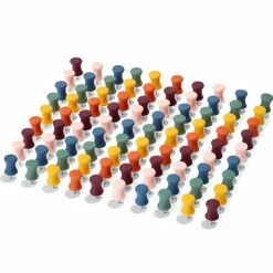 Poppin Push Pins, Assorted Colors, 100/Pack (107169)