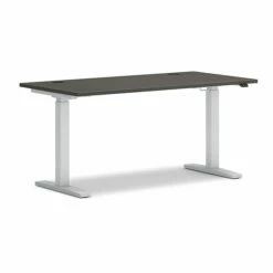 HON Mod 26.25"-43.5"H Adjustable Standing Desk, Slate Teak/Nickel (HLPLRW6030CONHATSL1)