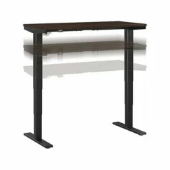 Bush Business Furniture Move 40 28"-48"H Electric Adjustable Standing Desk, Black Walnut/Black (M4S4824BWBK)