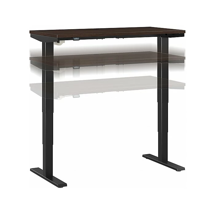 Bush Business Furniture Move 40 28"-48"H Electric Adjustable Standing Desk, Black Walnut/Black (M4S4824BWBK) 3 Bush Business Furniture Move 40 28"-48"H Electric Adjustable Standing Desk, Black Walnut/Black (M4S4824BWBK)