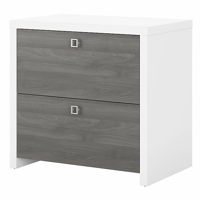 Office By Kathy Ireland® Echo 2-Drawer Lateral File Cabinet, Letter/Legal, Pure White/Modern Gray, 32" (KI60502-03) 3 Office By Kathy Ireland® Echo 2-Drawer Lateral File Cabinet, Letter/Legal, Pure White/Modern Gray, 32" (KI60502-03)