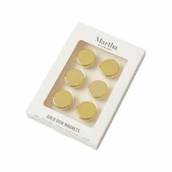 Martha Stewart Magnetic Clip, 0.86", Gold, 6/Pack (MS104M)