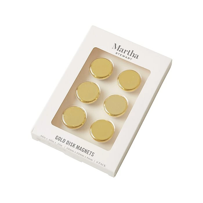 Martha Stewart Magnetic Clip, 0.86", Gold, 6/Pack (MS104M) 3 Martha Stewart Magnetic Clip, 0.86", Gold, 6/Pack (MS104M)