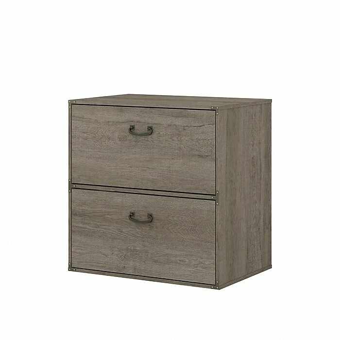 Kathy Ireland® Home By Bush Furniture Ironworks 2-Drawer Lateral File Cabinet, Letter/Legal, Restored Gray, 30" (KI50304-03) 3 Kathy Ireland® Home By Bush Furniture Ironworks 2-Drawer Lateral File Cabinet, Letter/Legal, Restored Gray, 30" (KI50304-03)