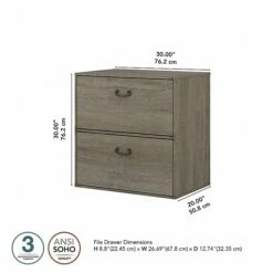 Kathy Ireland® Home By Bush Furniture Ironworks 2-Drawer Lateral File Cabinet, Letter/Legal, Restored Gray, 30" (KI50304-03) 13 Kathy Ireland® Home By Bush Furniture Ironworks 2-Drawer Lateral File Cabinet, Letter/Legal, Restored Gray, 30" (KI50304-03) -STAPLES Sales sp176328628 sc7