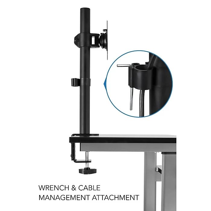 Mount-It! 37" - 54" Height Adjustable Stand-Up Mobile Presentation Cart, Black (MI-7942-BLK) 6 Mount-It! 37" - 54" Height Adjustable Stand-Up Mobile Presentation Cart, Black (MI-7942-BLK) - Image 4
