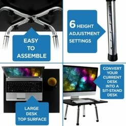 Mount-It! 18" Standing Desk Height Adjustable Tabletop Converter, Black (MI-7932) 8 Mount-It! 18" Standing Desk Height Adjustable Tabletop Converter, Black (MI-7932) -STAPLES Sales sp17662727 sc7