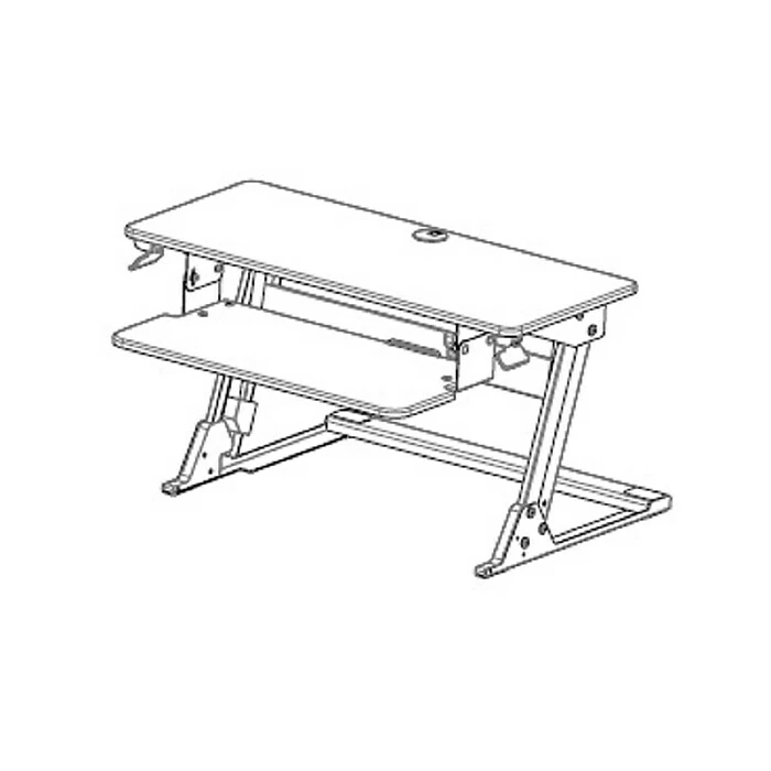 LifeFlo Ergonomics Clarity Sit Or Stand Workstation For Desktop 6.2”H X 35.4”W X 23.2”D, Black (LFO-OL2914-B 6 LifeFlo Ergonomics Clarity Sit Or Stand Workstation For Desktop 6.2”H X 35.4”W X 23.2”D, Black (LFO-OL2914-B - Image 4