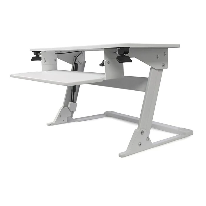 LifeFlo Ergonomics Clarity Sit Or Stand Workstation For Desktop 6.2 H X 35.4”W X 23.2”D, White (LFO-OL2914-W) 4 LifeFlo Ergonomics Clarity Sit Or Stand Workstation For Desktop 6.2 H X 35.4”W X 23.2”D, White (LFO-OL2914-W) - Image 2