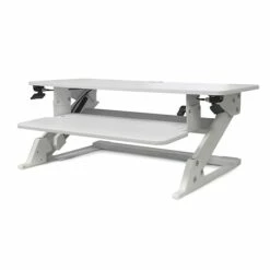 LifeFlo Ergonomics Clarity Sit Or Stand Workstation For Desktop 6.2 H X 35.4”W X 23.2”D, White (LFO-OL2914-W)