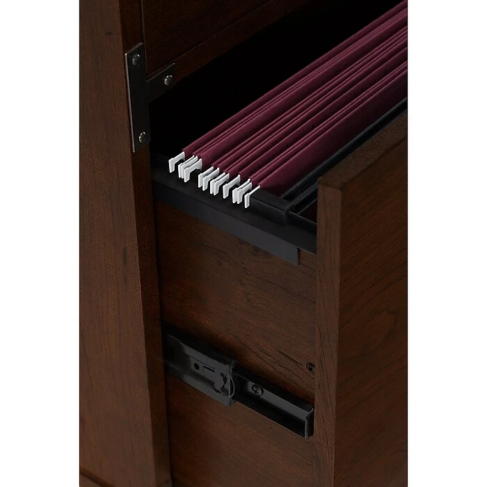 Office By Kathy Ireland® Ironworks 2 Drawer Mobile File Cabinet, Coastal Cherry (KI50202-03) 5 Office By Kathy Ireland® Ironworks 2 Drawer Mobile File Cabinet, Coastal Cherry (KI50202-03) - Image 3