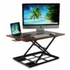 Mount-It! 17" Height-Adjustable Sit Stand Desk Converter, Brown (MI-7929-BRN) 2 Mount-It! 17" Height-Adjustable Sit Stand Desk Converter, Brown (MI-7929-BRN) -STAPLES Sales sp21607898 sc7