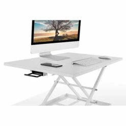 Mount-It! 17" Height Adjustable Sit Stand Desk Converter, White (MI-7929-WHT) 15 Mount-It! 17" Height Adjustable Sit Stand Desk Converter, White (MI-7929-WHT) -STAPLES Sales sp21607902 sc7