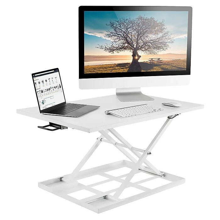 Mount-It! 17" Height Adjustable Sit Stand Desk Converter, White (MI-7929-WHT) 3 Mount-It! 17" Height Adjustable Sit Stand Desk Converter, White (MI-7929-WHT)