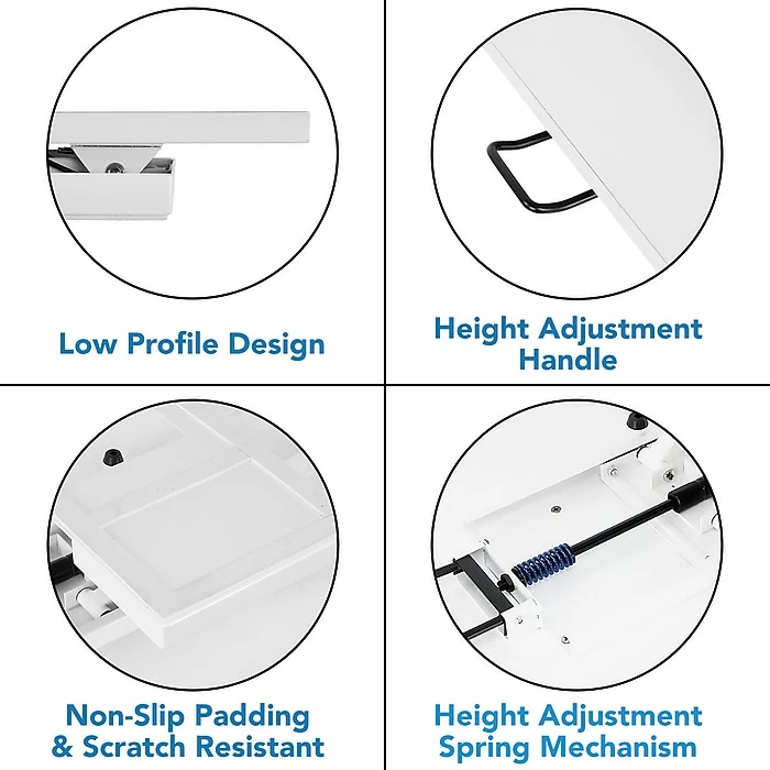 Mount-It! 17" Height Adjustable Sit Stand Desk Converter, White (MI-7929-WHT) 4 Mount-It! 17" Height Adjustable Sit Stand Desk Converter, White (MI-7929-WHT) - Image 2