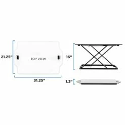 Mount-It! 1.3" -16" Tabletop Standing Desk Converter, White/Silver (MI-7938) 11 Mount-It! 1.3" -16" Tabletop Standing Desk Converter, White/Silver (MI-7938) -STAPLES Sales sp21608014 sc7