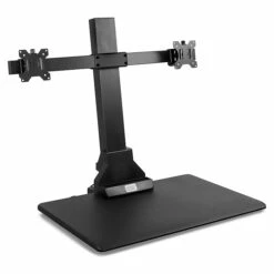 Mount-It! 1.4"-21.1" Electric Standing Desk Converter, Motorized Height Adjustable Sit Stand For Dual Monitors, Black (MI-7952)