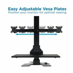 Mount-It! 1.4"-21.1" Electric Standing Desk Converter, Motorized Height Adjustable Sit Stand For Dual Monitors, Black (MI-7952) 11 Mount-It! 1.4"-21.1" Electric Standing Desk Converter, Motorized Height Adjustable Sit Stand For Dual Monitors, Black (MI-7952) -STAPLES Sales sp21608026 sc7