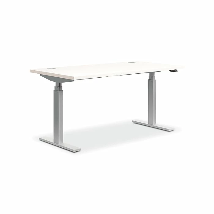 HON Coordinate 48"W X 24"D Height-Adjustable Desk, White (BUNHAB2S2LP8L) 3 HON Coordinate 48"W X 24"D Height-Adjustable Desk, White (BUNHAB2S2LP8L)