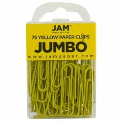 JAM Paper® Colored Jumbo Paper Clips, Large 2 Inch, Yellow Paperclips, 2 Packs Of 75 (42182236a) 7 JAM Paper® Colored Jumbo Paper Clips, Large 2 Inch, Yellow Paperclips, 2 Packs Of 75 (42182236a) -STAPLES Sales sp22235511 sc7