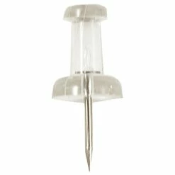 JAM Paper Push Pins, Clear, 2 Packs Of 100 (222419050A) -STAPLES Sales sp22235525 sc7