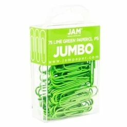 JAM Paper® Colored Jumbo Paper Clips, Large 2 Inch, Lime Green Paperclips, 2 Packs Of 75 (21830627a) 8 JAM Paper® Colored Jumbo Paper Clips, Large 2 Inch, Lime Green Paperclips, 2 Packs Of 75 (21830627a) -STAPLES Sales sp22235535 sc7