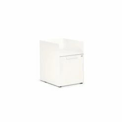 ASAP Allsteel Radii Alcove 1-Drawer File Cabinet, Bin/File, Letter/Legal, White (APGMBP18SNPT002)