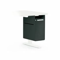 ASAP Allsteel Radii Hinged Undermount File Cabinet, Flint (AUFH15N001)