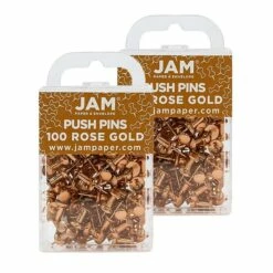 JAM Paper Pushpins, Rose Gold, 2 Packs Of 100 (22432063A) 12 JAM Paper Pushpins, Rose Gold, 2 Packs Of 100 (22432063A) -STAPLES Sales sp29737923 sc7