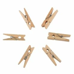 JAM Paper® Wood Clip Clothespins, Large 1 1/2 Inch, Natural, 30 Clothes Pins/Pack (230734411) -STAPLES Sales sp29738125 sc7