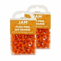 JAM Paper Pushpins, Orange, 2 Packs Of 100 (222419052A) 10 JAM Paper Pushpins, Orange, 2 Packs Of 100 (222419052A) -STAPLES Sales sp29738187 sc7
