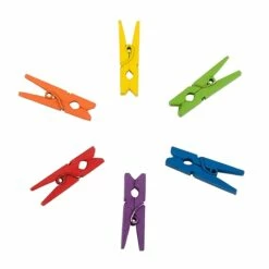 JAM Paper® Wood Clip Clothespins, Medium 1 1/8 Inch, Assorted Colors, 30 Clothes Pins/Pack (230734408) -STAPLES Sales sp29738250 sc7
