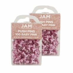 JAM Paper Push Pins, Baby Pink, 2 Packs Of 100 (222419048A) 10 JAM Paper Push Pins, Baby Pink, 2 Packs Of 100 (222419048A) -STAPLES Sales sp29738290 sc7