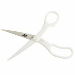 JAM Paper® Heavy Duty Multi-Purpose Precision Scissors, 8" Stainless Steel Blades, White (342WH) 8 JAM Paper® Heavy Duty Multi-Purpose Precision Scissors, 8" Stainless Steel Blades, White (342WH) -STAPLES Sales sp30025870 sc7 1