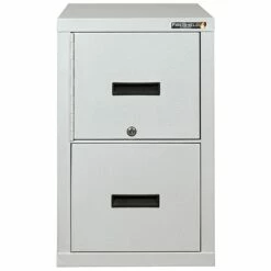 FireKing FireShield 2-Drawer Vertical File Cabinet, Arctic White, Letter/Legal, White Glove Delivery (2S1822-DDSSFI)