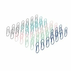 Poppin Modern Paper Clips, .31" X 1.5", Assorted, 50/Pack (105922-MC)