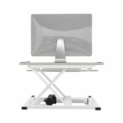 VersaDesk PowerPro Standing Desk Riser, 40" Length, Electric Sit To Stand Desktop Converter With Keyboard Tray, White -STAPLES Sales sp35515506 sc7 1
