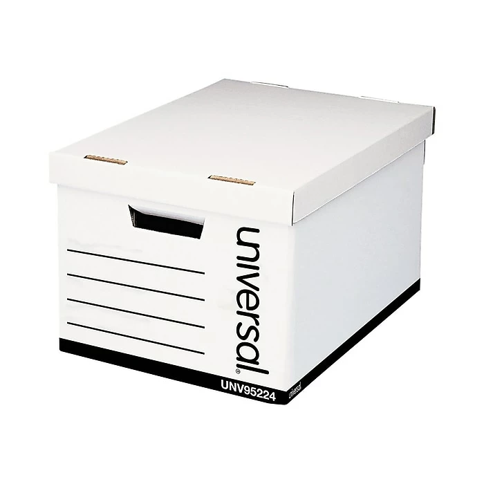 Universal Corrugated Boxes, Letter/Legal Size, White, 12/Carton (UNV95224) 4 Universal Corrugated Boxes, Letter/Legal Size, White, 12/Carton (UNV95224) - Image 2