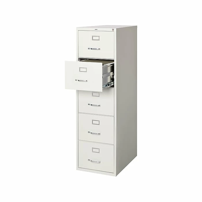 Staples Commercial 5 File Drawer Vertical File Cabinet, Locking, Gray, Legal, 26.5"D (21921D) 4 Staples Commercial 5 File Drawer Vertical File Cabinet, Locking, Gray, Legal, 26.5"D (21921D) - Image 2