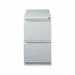 Staples 2-Drawer Vertical File Cabinet, Locking, Letter, Gray, 22.88"D (25173D)
