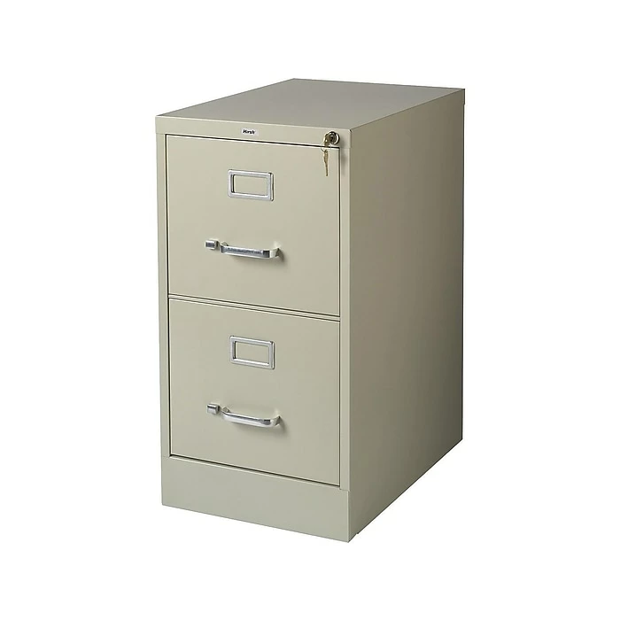 Staples 2-Drawer Vertical File Cabinet, Locking, Letter, Putty/Beige, 22"D (22334D) 6 Staples 2-Drawer Vertical File Cabinet, Locking, Letter, Putty/Beige, 22"D (22334D) - Image 4