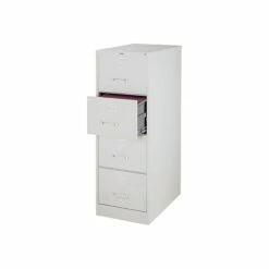 Staples 4-Drawer Vertical File Cabinet, Locking, Letter/Legal, Gray, 25"D (25167D)