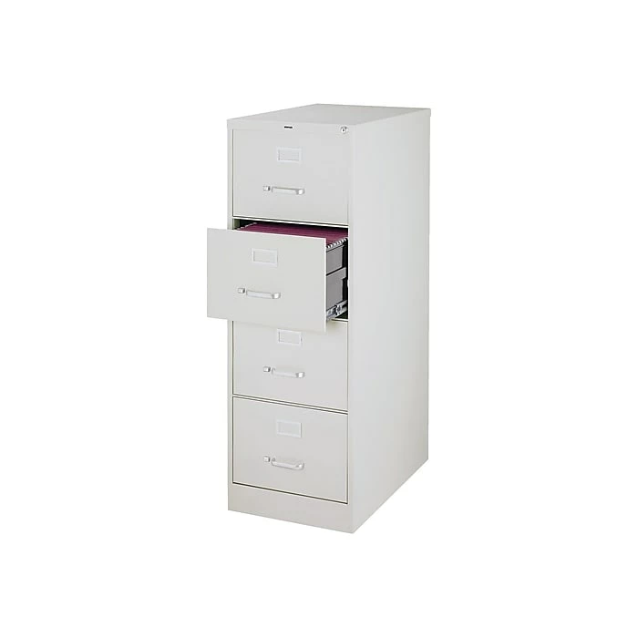 Staples 4-Drawer Vertical File Cabinet, Locking, Letter/Legal, Gray, 25"D (25167D) 3 Staples 4-Drawer Vertical File Cabinet, Locking, Letter/Legal, Gray, 25"D (25167D)