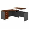 Bush Business Furniture Westfield 60W X 43D Right Hand 3 Position Sit To Stand L Desk W File Cabinet, Hansen Cherry (SRC128HCSU) 2 Bush Business Furniture Westfield 60W X 43D Right Hand 3 Position Sit To Stand L Desk W File Cabinet, Hansen Cherry (SRC128HCSU) -STAPLES Sales sp38463126 sc7