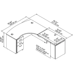 Bush Business Furniture Westfield 60W X 43D Right Hand 3 Position Sit To Stand L Desk W File Cabinet, Hansen Cherry (SRC128HCSU) 14 Bush Business Furniture Westfield 60W X 43D Right Hand 3 Position Sit To Stand L Desk W File Cabinet, Hansen Cherry (SRC128HCSU) -STAPLES Sales sp38463130 sc7