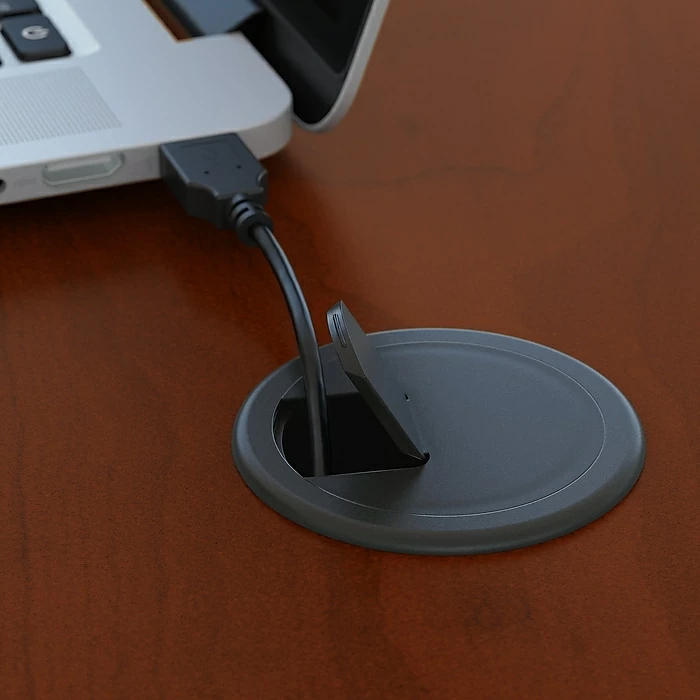 Bush Business Furniture Westfield 60W X 43D Right Hand 3 Position Sit To Stand L Desk W File Cabinet, Hansen Cherry (SRC128HCSU) 10 Bush Business Furniture Westfield 60W X 43D Right Hand 3 Position Sit To Stand L Desk W File Cabinet, Hansen Cherry (SRC128HCSU) - Image 8