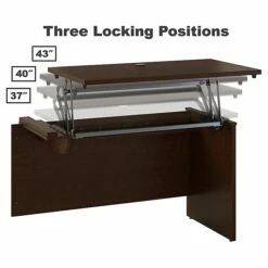 Bush Business Furniture Westfield 60W X 43D Left Hand 3 Position Sit To Stand L Desk W/ File Cabinet, Mocha Cherry (SRC127MRSU) 12 Bush Business Furniture Westfield 60W X 43D Left Hand 3 Position Sit To Stand L Desk W/ File Cabinet, Mocha Cherry (SRC127MRSU) -STAPLES Sales sp38463757 sc7